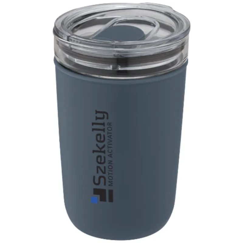 Vaso de vidrio de 420 ml con pared exterior de plástico reciclado 'Bello'